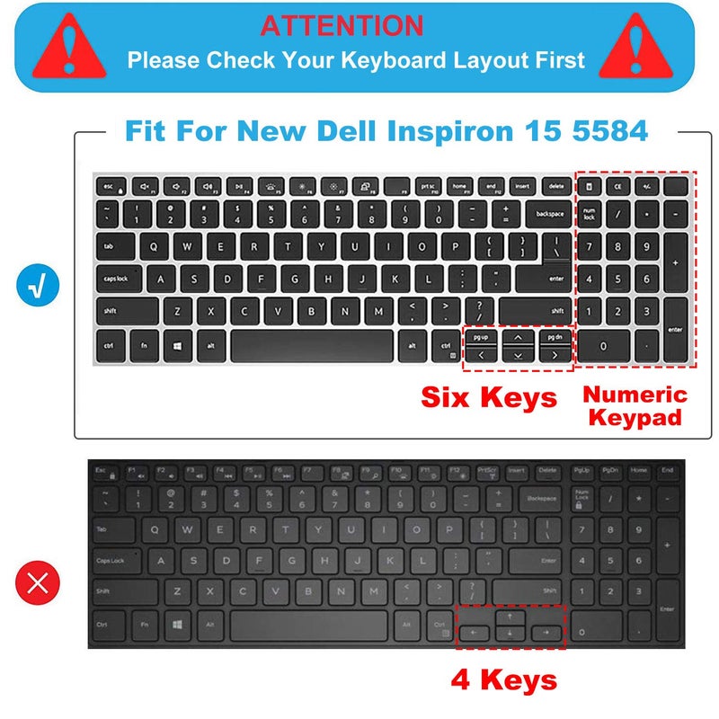 MUBUY-GOL Keyboard Cover for Dell Gaming G15 5510 5515 5520 5521 5525 5530 5535, Inspiron 15 17 7706 7790 7791 7500 7501 7506 7590 7591 3501 3505 3502 5501 5502 5505 5508 5509 5584 5593 5593 5598, Vostro 15 - Image 2